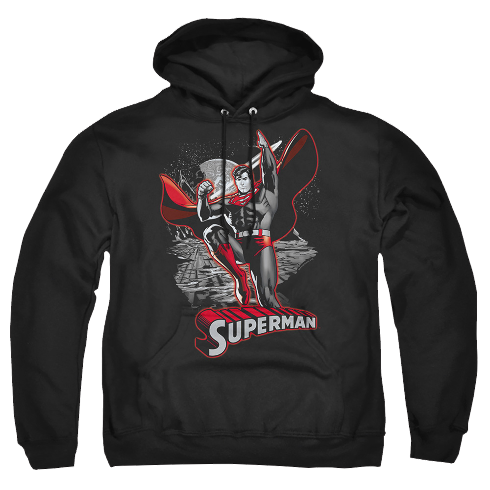 Justice League Superman Red &amp; Gray Pullover Hoodie Pullover Hoodie Superman   
