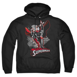 Justice League Superman Red &amp; Gray Pullover Hoodie Pullover Hoodie Superman   