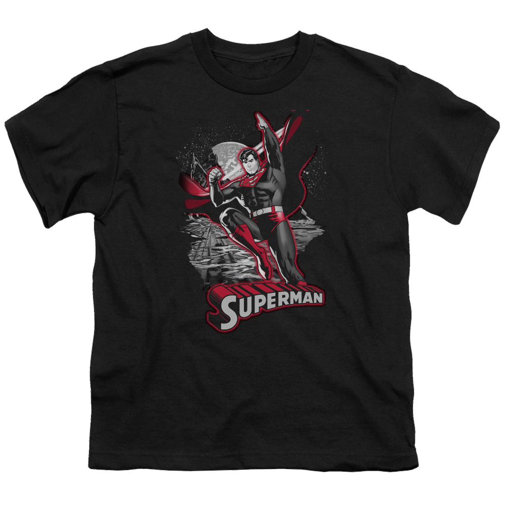 Superman Superman Red & Gray - Youth T-Shirt Youth T-Shirt (Ages 8-12) Superman   
