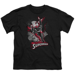 Superman Superman Red & Gray - Youth T-Shirt Youth T-Shirt (Ages 8-12) Superman   
