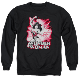 Justice League Wonder Woman Red &amp; Gray Men's Crewneck Sweatshirt Men's Crewneck Sweatshirt Wonder Woman   