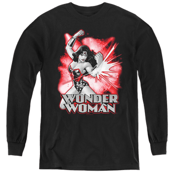 Wonder Woman Wonder Woman Red & Gray - Youth Long Sleeve T-Shirt Youth Long Sleeve T-Shirt Wonder Woman   