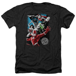 Justice League Galactic Attack Men's Heather T-Shirt Men's Heather T-Shirt Justice League   