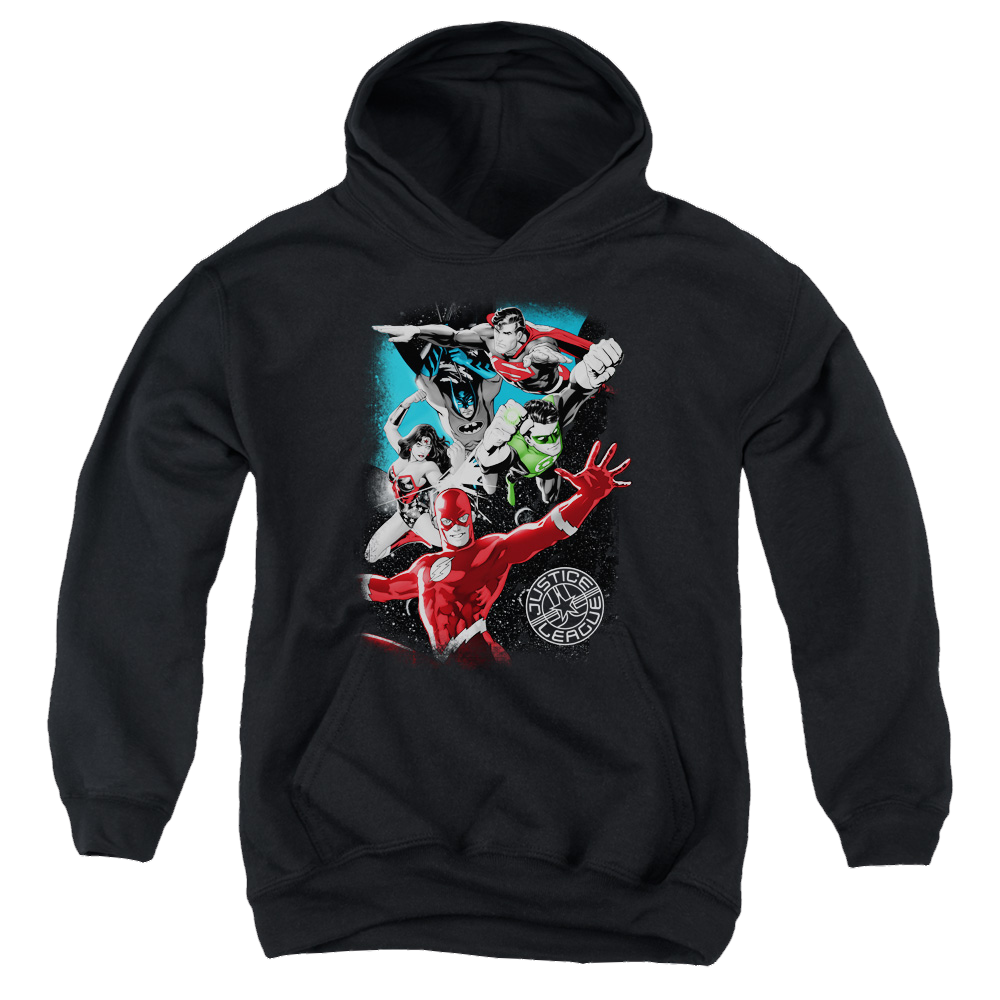 Justice League Galactic Attack - Youth Hoodie Youth Hoodie (Ages 8-12) Justice League   