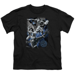 Justice League Galactic Attack Nebula - Youth T-Shirt Youth T-Shirt (Ages 8-12) Justice League   