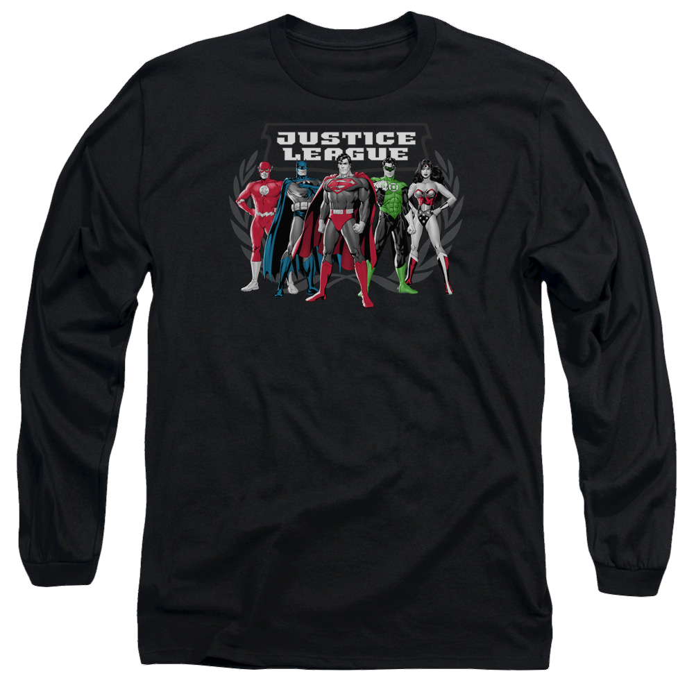 Justice League The Big Five Men's Long Sleeve T-Shirt Men's Long Sleeve T-Shirt Justice League   