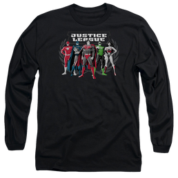 Justice League The Big Five Men's Long Sleeve T-Shirt Men's Long Sleeve T-Shirt Justice League   