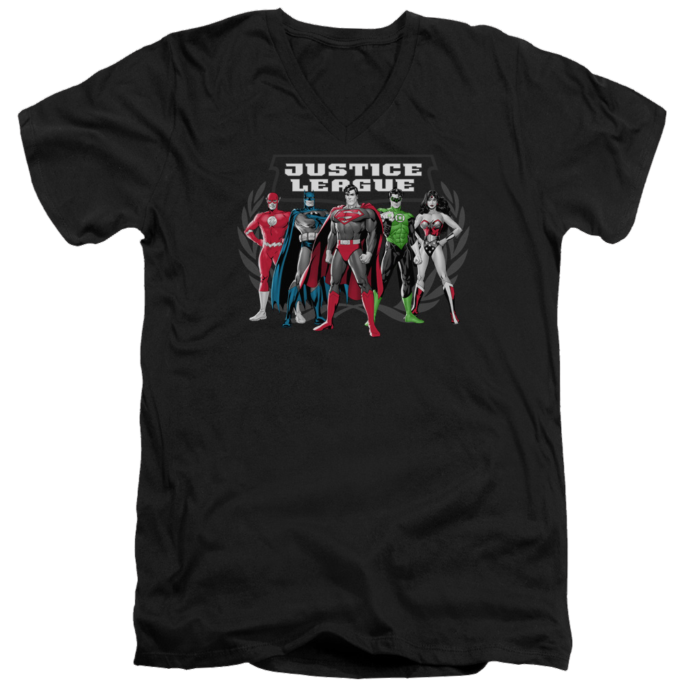 Justice League The Big Five Men's V-Neck T-Shirt Men's V-Neck T-Shirt Justice League   