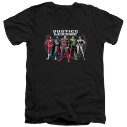 Justice League The Big Five Men's V-Neck T-Shirt Men's V-Neck T-Shirt Justice League   