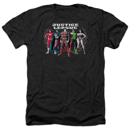 Justice League The Big Five Men's Heather T-Shirt Men's Heather T-Shirt Justice League   
