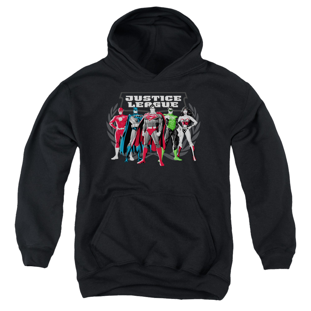 Justice League The Big Five - Youth Hoodie Youth Hoodie (Ages 8-12) Justice League   