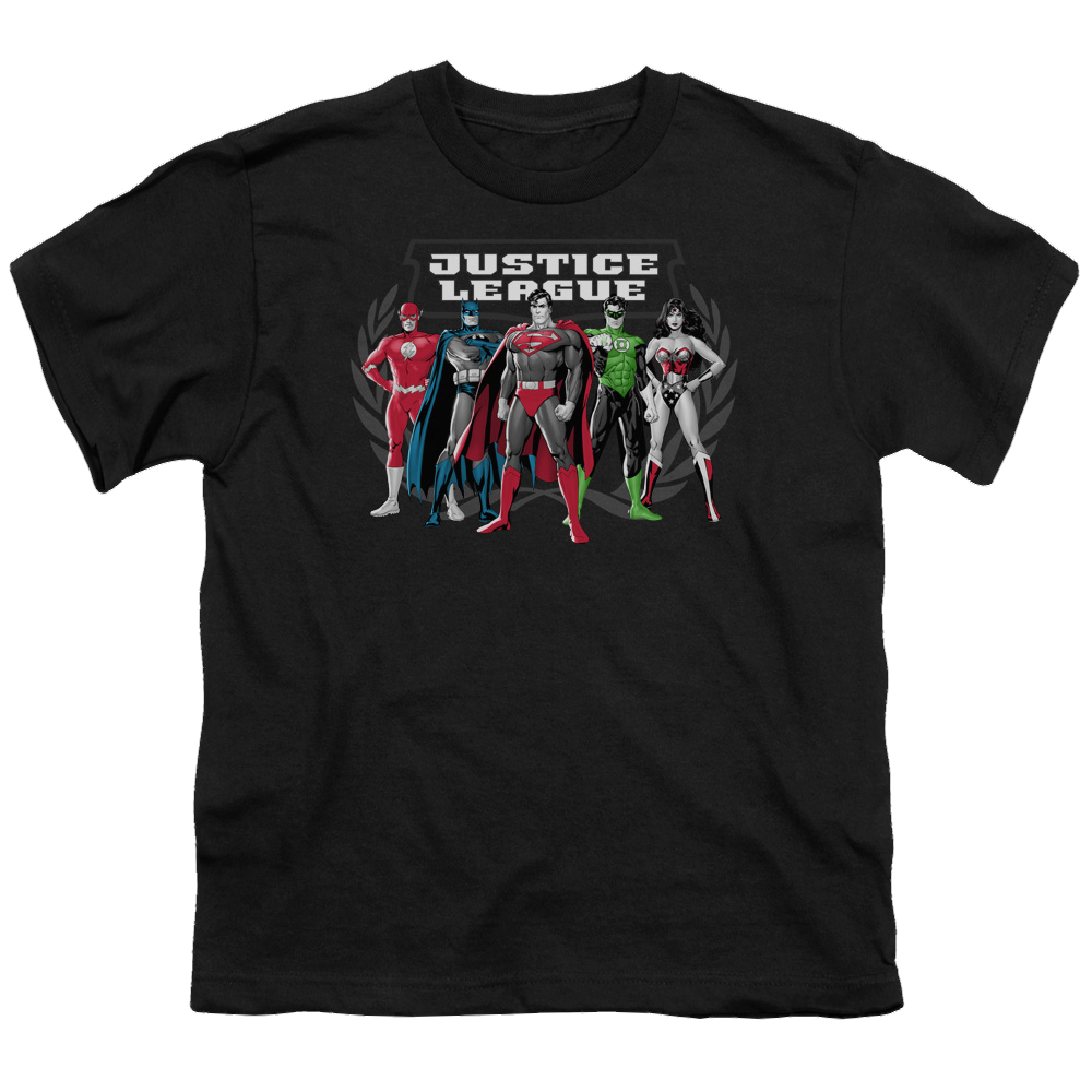 Justice League The Big Five - Youth T-Shirt Youth T-Shirt (Ages 8-12) Justice League   