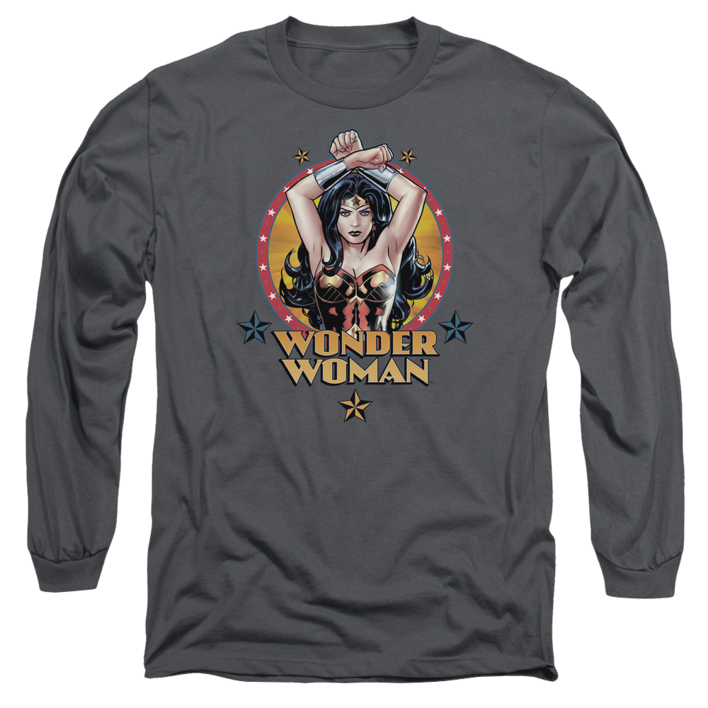 Justice League Powerful Woman Men's Long Sleeve T-Shirt Men's Long Sleeve T-Shirt Wonder Woman   