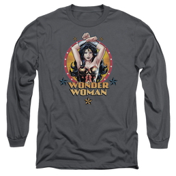 Justice League Powerful Woman Men's Long Sleeve T-Shirt Men's Long Sleeve T-Shirt Wonder Woman   