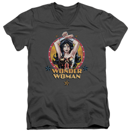 Justice League Powerful Woman Men's V-Neck T-Shirt Men's V-Neck T-Shirt Wonder Woman   