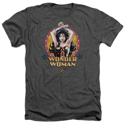Justice League Powerful Woman Men's Heather T-Shirt Men's Heather T-Shirt Wonder Woman   
