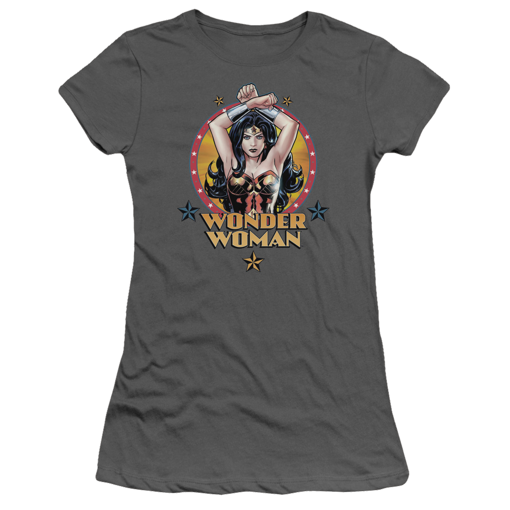 Justice League Powerful Woman Juniors T-Shirt Juniors T-Shirt Wonder Woman   