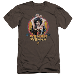 Justice League Powerful Woman Men's Premium Slim Fit T-Shirt Men's Premium Slim Fit T-Shirt Wonder Woman   