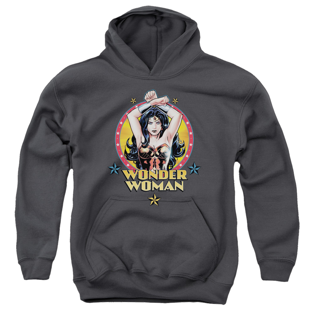 Wonder Woman Powerful Woman - Youth Hoodie Youth Hoodie (Ages 8-12) Wonder Woman   