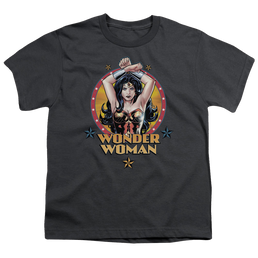 Wonder Woman Powerful Woman - Youth T-Shirt Youth T-Shirt (Ages 8-12) Wonder Woman   