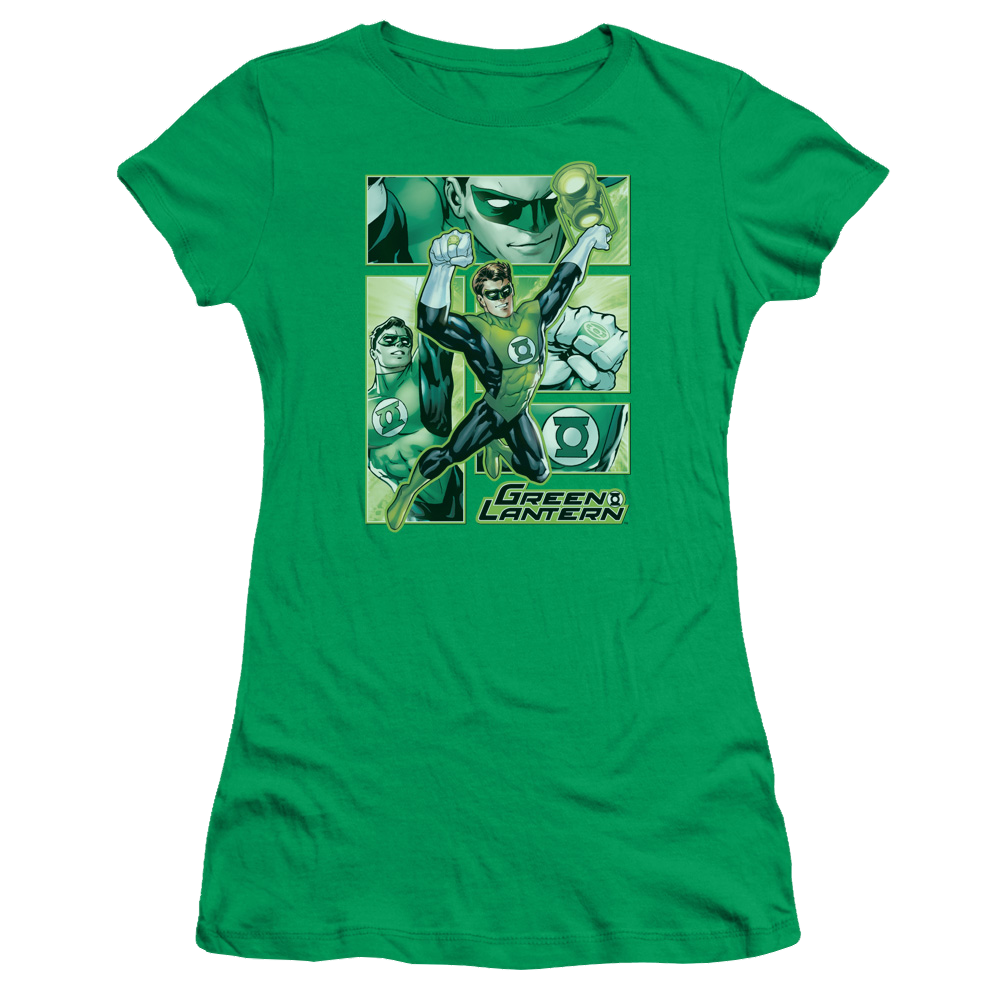 Green Lantern Green Lantern Panels - Juniors T-Shirt Juniors T-Shirt Green Lantern   