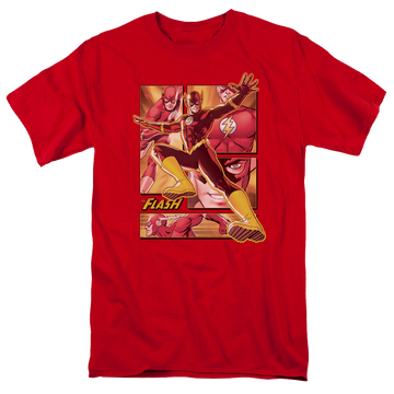 Red men's regular fit t-shirt with Flash graphic