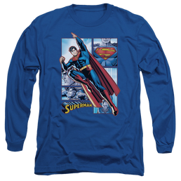 Justice League Superman Panels Men's Long Sleeve T-Shirt Men's Long Sleeve T-Shirt Superman   