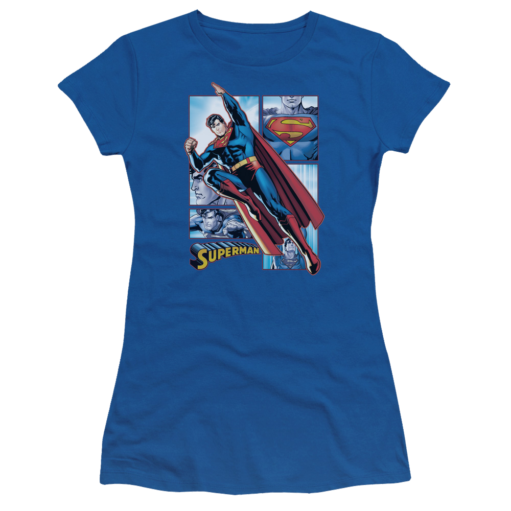Justice League Superman Panels Juniors T-Shirt Juniors T-Shirt Superman   