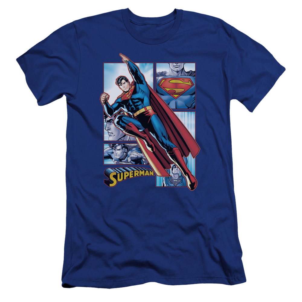 Justice League Superman Panels Men's Premium Slim Fit T-Shirt Men's Premium Slim Fit T-Shirt Superman   