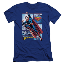 Justice League Superman Panels Men's Premium Slim Fit T-Shirt Men's Premium Slim Fit T-Shirt Superman   