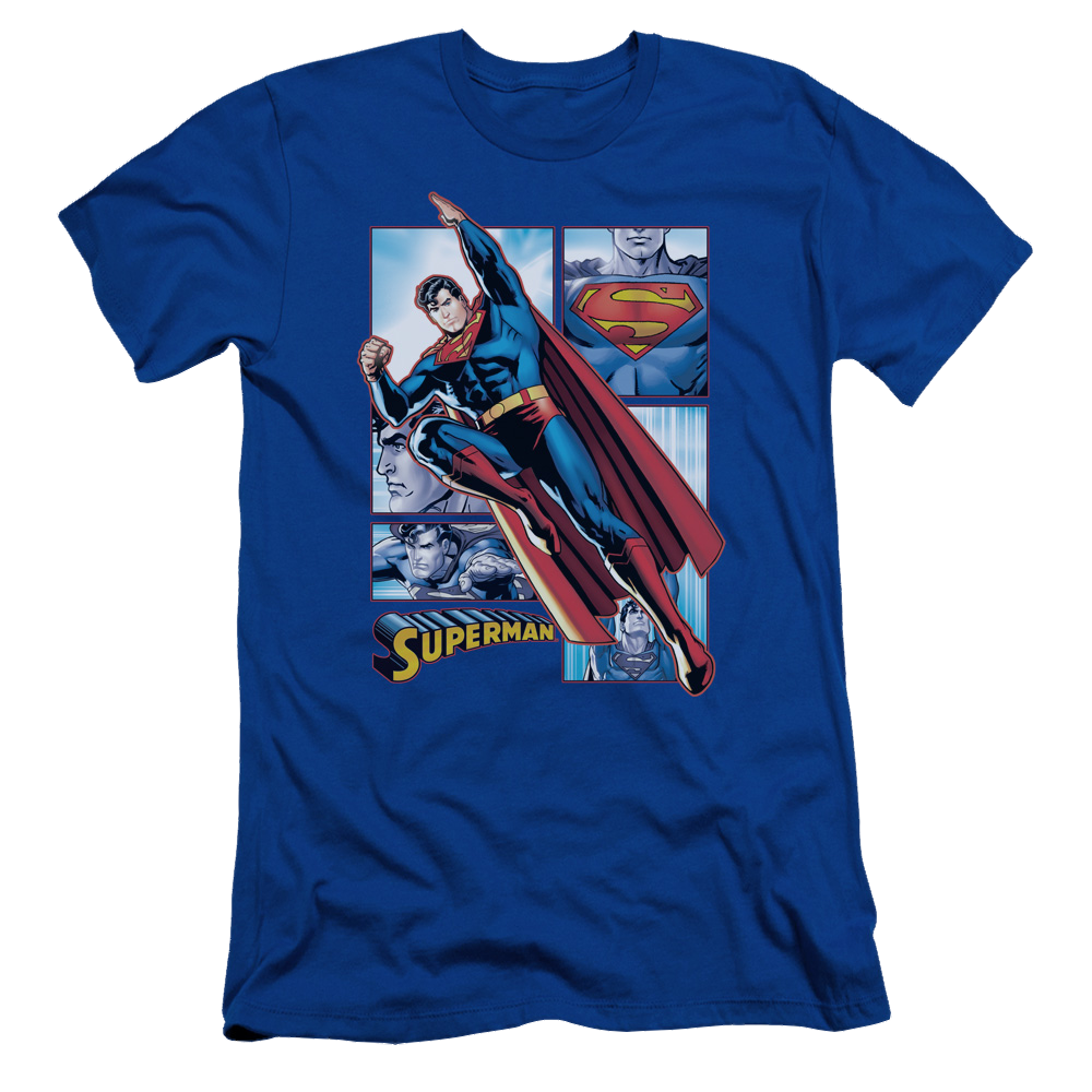Justice League Superman Panels Men's Slim Fit T-Shirt Men's Slim Fit T-Shirt Superman   