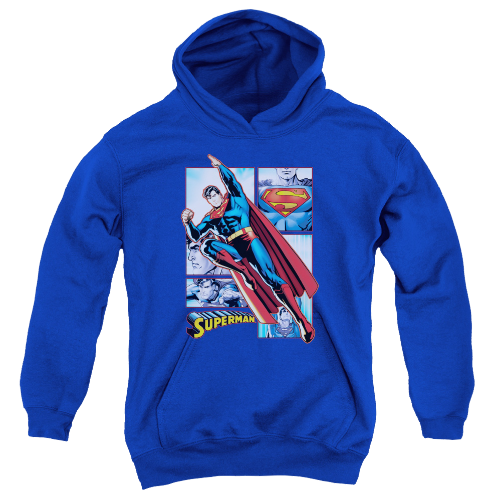 Superman Superman Panels - Youth Hoodie Youth Hoodie (Ages 8-12) Superman   
