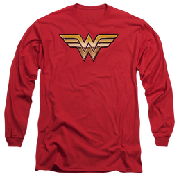Justice League Golden Men's Long Sleeve T-Shirt Men's Long Sleeve T-Shirt Wonder Woman   