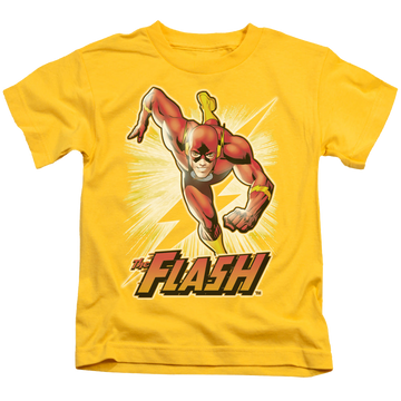 Yellow kid's t-shirt for ages 4 to 7 with Flash Yellow graphic