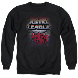 Justice League Star League Men's Crewneck Sweatshirt Men's Crewneck Sweatshirt Justice League   