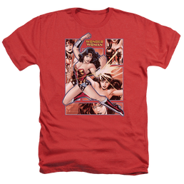 Justice League Wonder Woman Panels Men's Heather T-Shirt Men's Heather T-Shirt Wonder Woman   