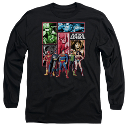 Justice League Justice League Panels Men's Long Sleeve T-Shirt Men's Long Sleeve T-Shirt Justice League   