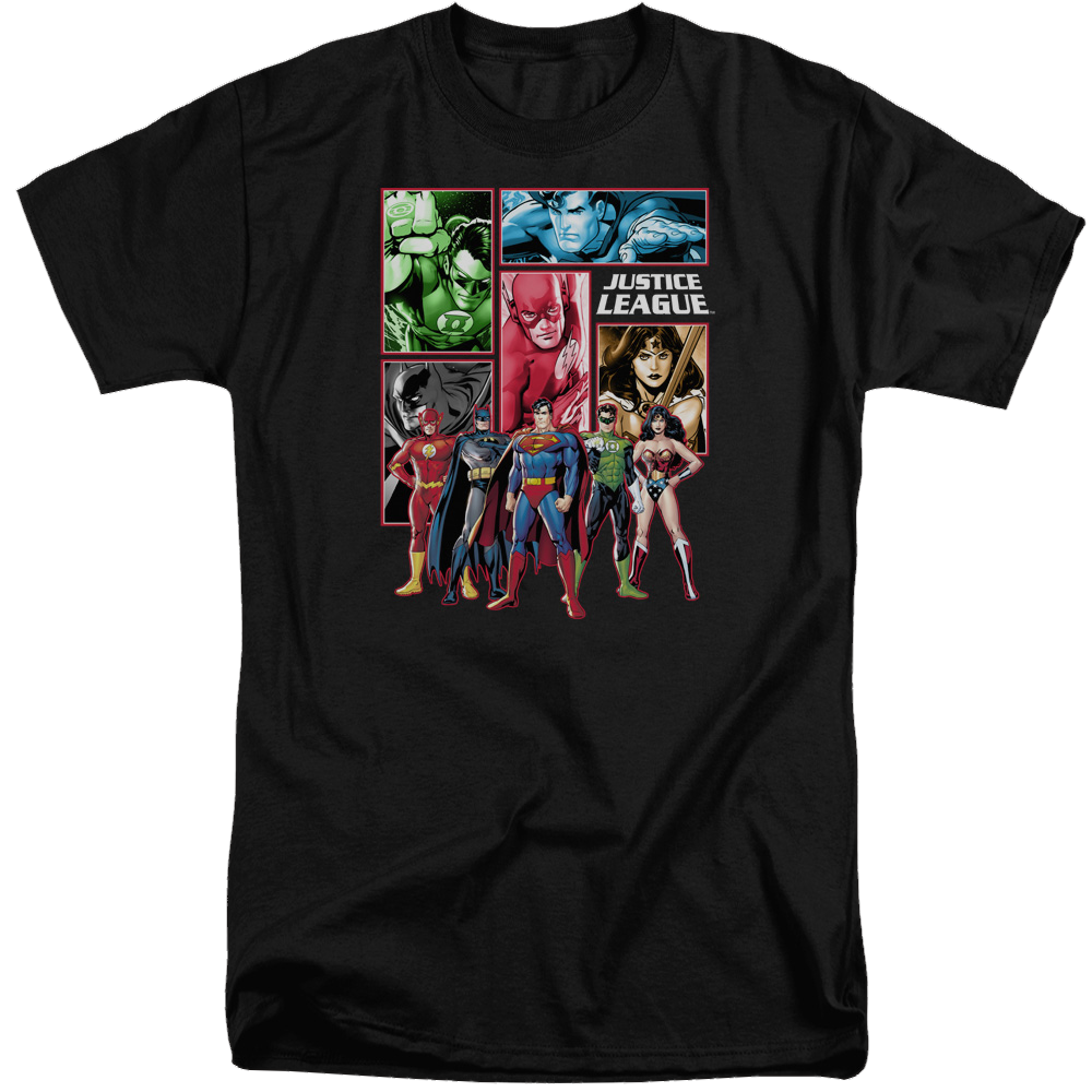 Justice League Justice League Panels Men's Tall Fit T-Shirt Men's Tall Fit T-Shirt Justice League   