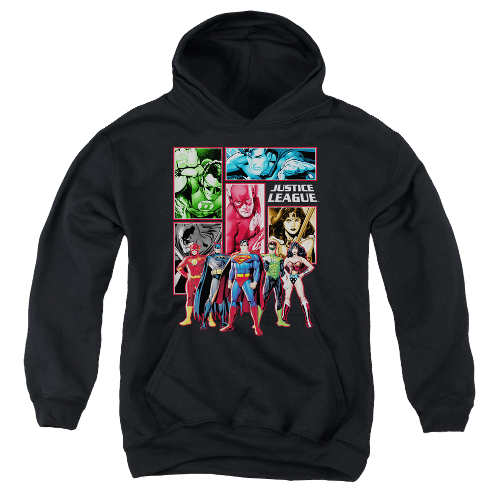 Justice League Justice League Panels - Youth Hoodie Youth Hoodie (Ages 8-12) Justice League   