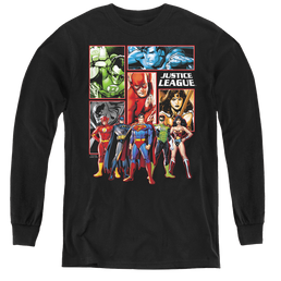 Justice League Justice League Panels - Youth Long Sleeve T-Shirt Youth Long Sleeve T-Shirt Justice League   