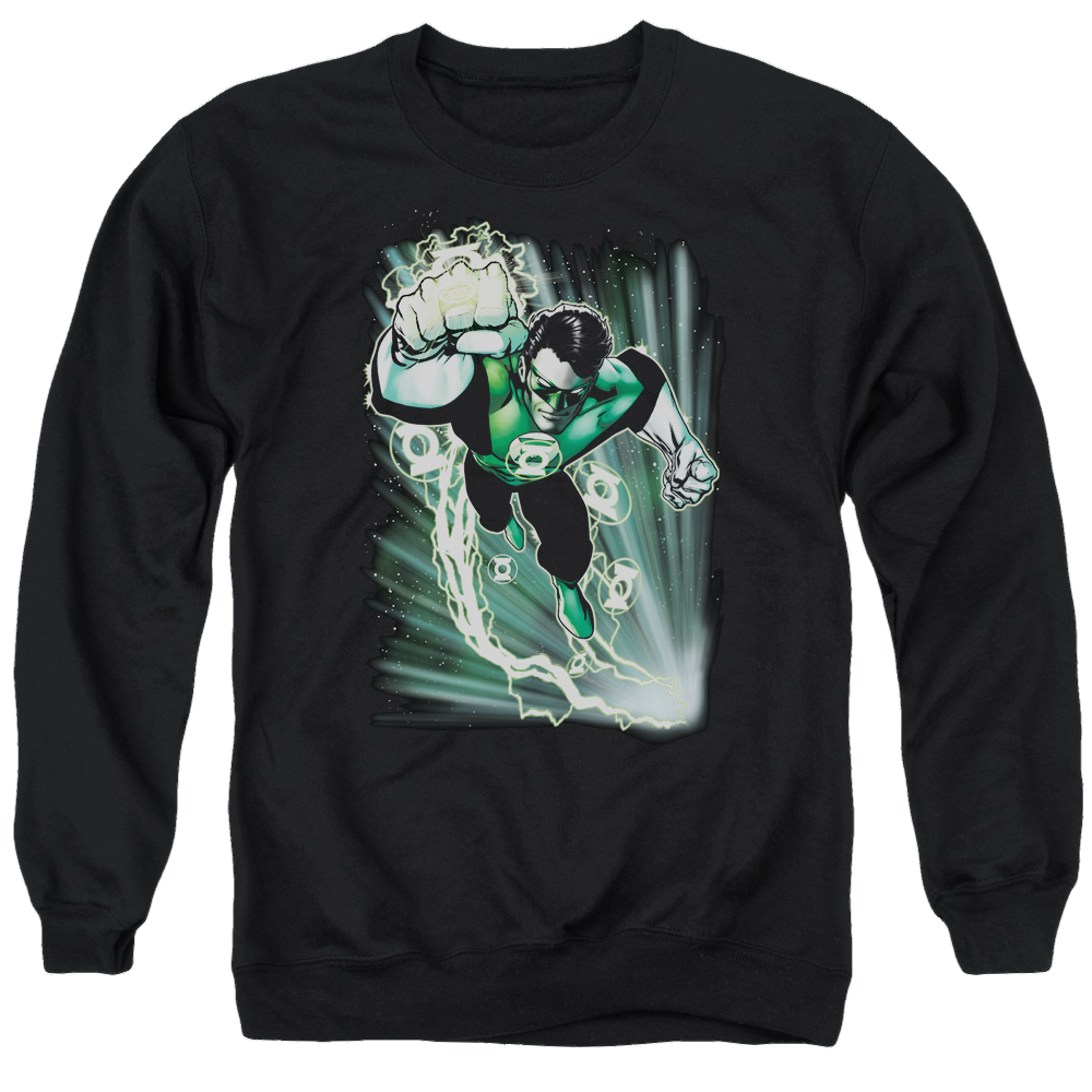 Green Lantern Emerald Energy - Men's Crewneck Sweatshirt Men's Crewneck Sweatshirt Green Lantern   