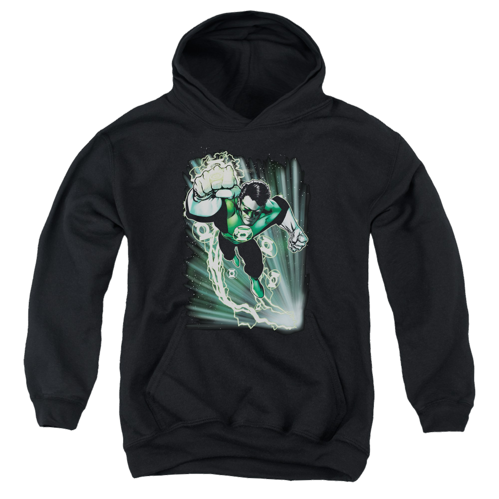 Green Lantern Emerald Energy - Youth Hoodie Youth Hoodie (Ages 8-12) Green Lantern   