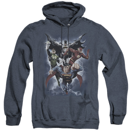 Justice League The Coming Storm - Heather Pullover Hoodie Heather Pullover Hoodie Justice League   