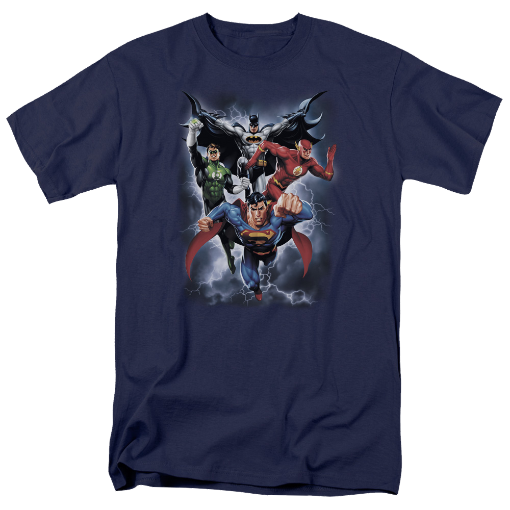 Justice League The Coming Storm Men's Regular Fit T-Shirt Men's Regular Fit T-Shirt Justice League   
