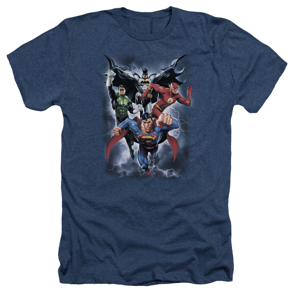Justice League The Coming Storm Men's Heather T-Shirt Men's Heather T-Shirt Justice League   