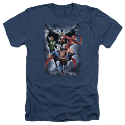 Justice League The Coming Storm Men's Heather T-Shirt Men's Heather T-Shirt Justice League   