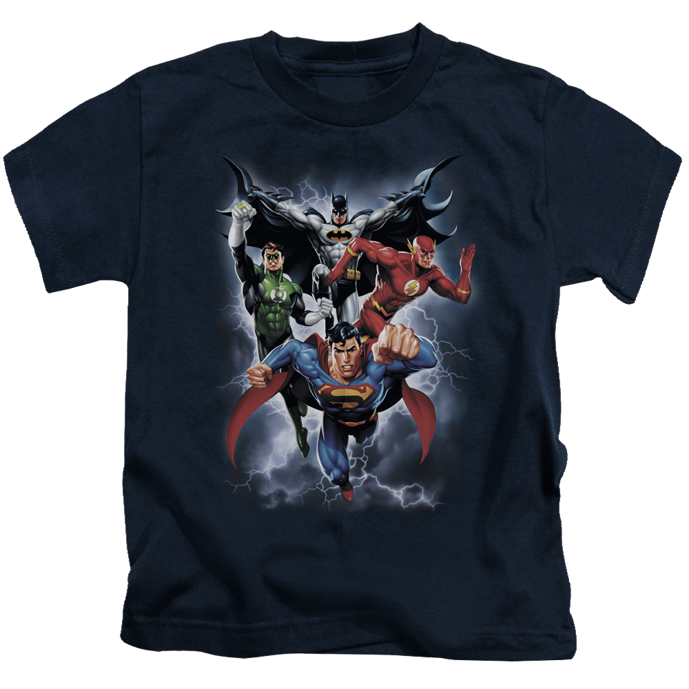 Justice League The Coming Storm - Kid's T-Shirt Kid's T-Shirt (Ages 4-7) Justice League   