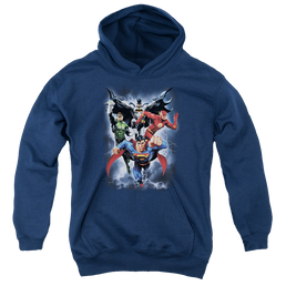 Justice League The Coming Storm - Youth Hoodie Youth Hoodie (Ages 8-12) Justice League   