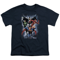 Justice League The Coming Storm - Youth T-Shirt Youth T-Shirt (Ages 8-12) Justice League   