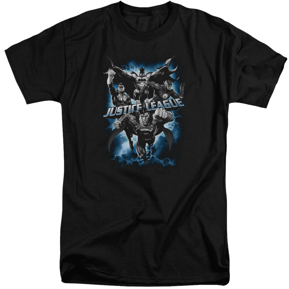 Justice League Justice Storm Men's Tall Fit T-Shirt Men's Tall Fit T-Shirt Justice League   